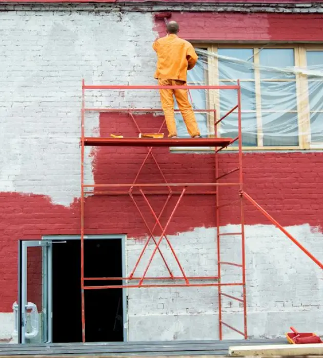 Nettoyage de dallage extérieur très encrassé à Azay – K.R Façadier Peintre