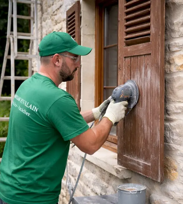 Reprise d’enduit et ravalement complet sur façade à Sancerre – Façadier Peintre 18